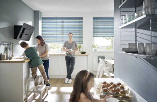 Jalousien die Individuell für das gewünschte Licht justierbar sind.